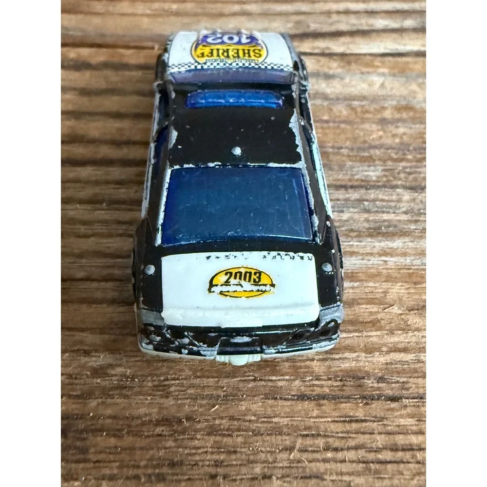 Y2K 2000s Matchbox Police Car Sheriff Rescue 102 Black White Diecast Toy